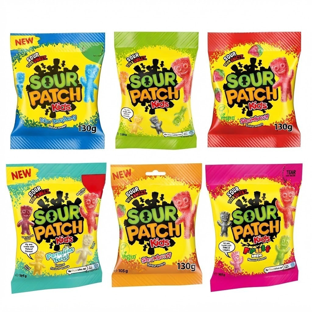 Sour Patch Kids Candy 105g x 10 | Original, Blue Raspberry, Strawberry & More