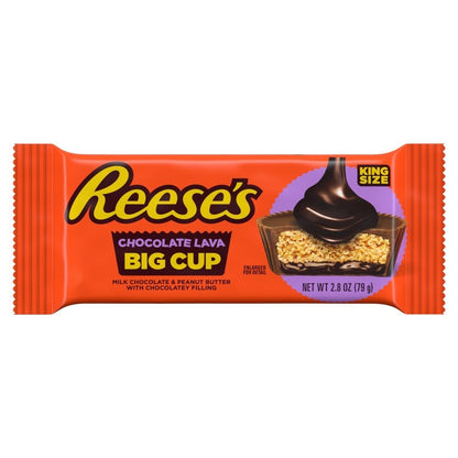 79g x 16 Pack Reese's Big Cup King Size Chocolate Lava & Caramel Peanut Butter Bulk