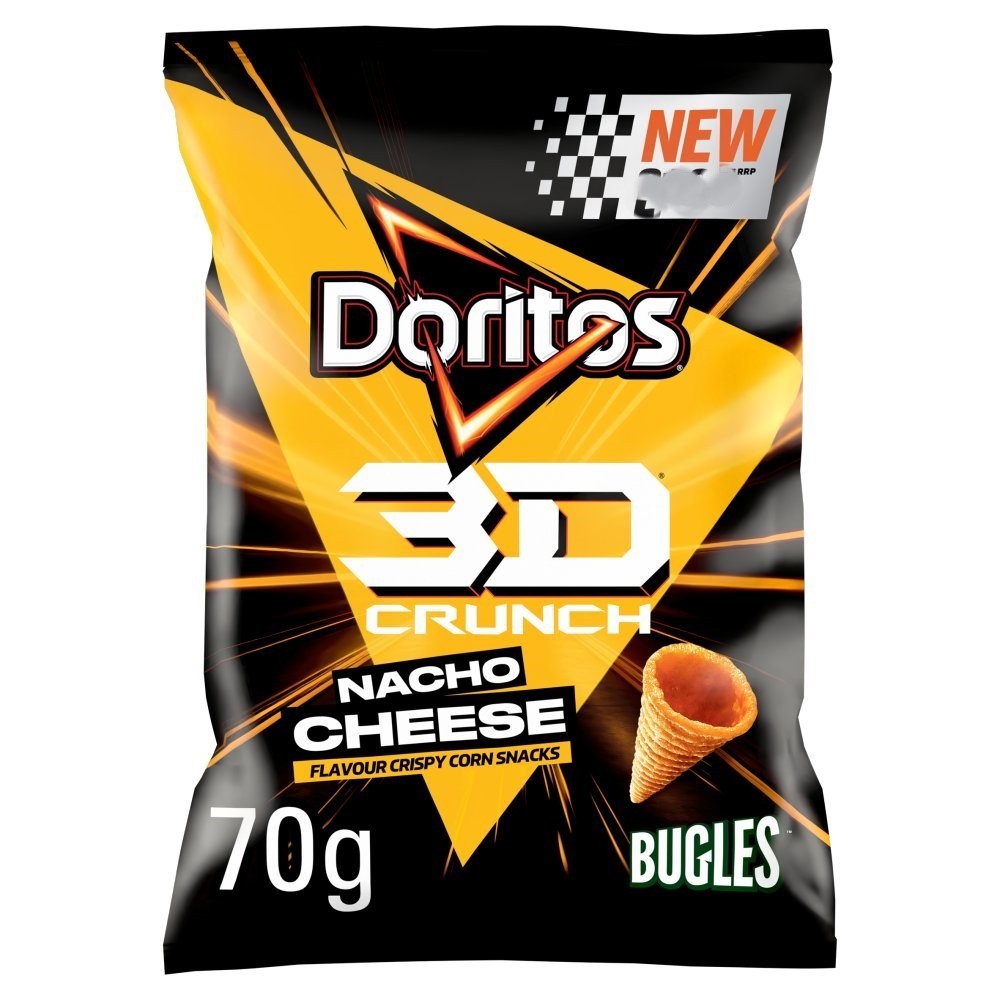 Doritos 3D Crunch Crisps 70g x 18 | Sizzling Steak & Nacho Cheese