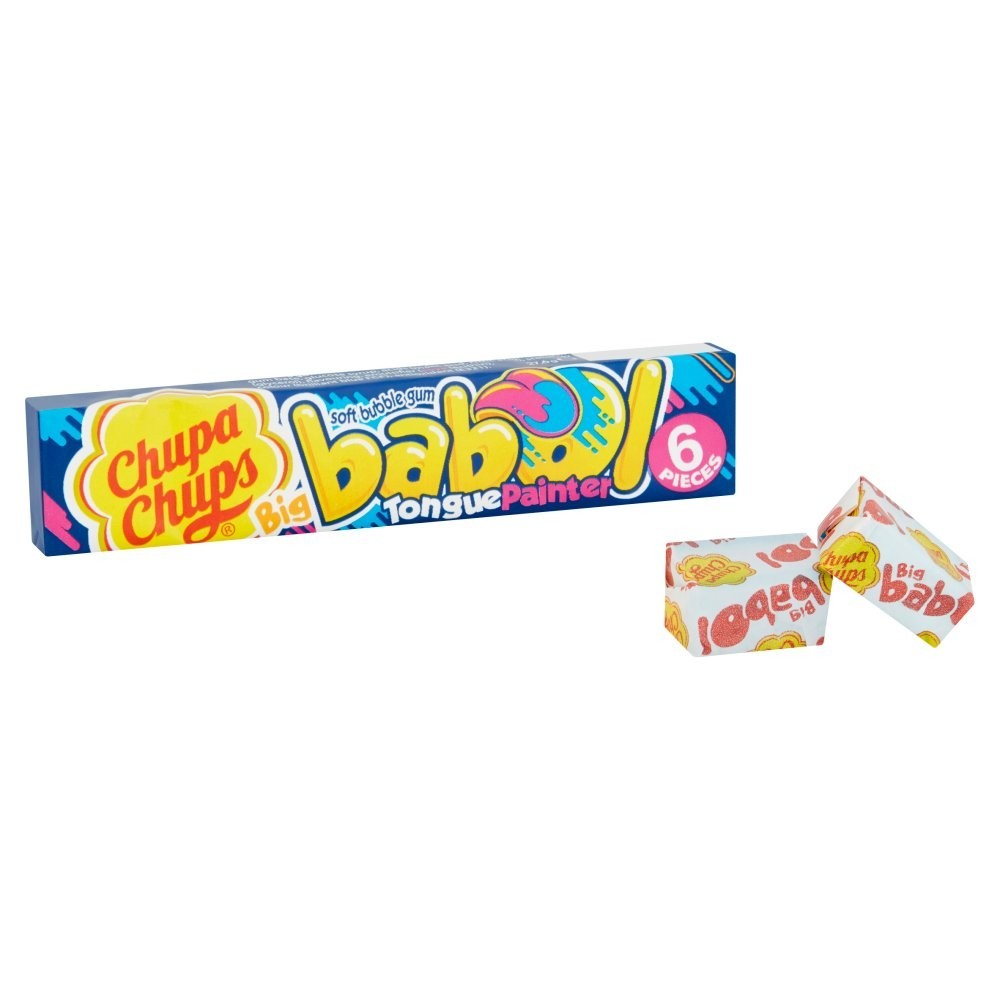 27.6g x 20 Chupa Chups Big Babol Tongue Painter Blue Raspberry Gum