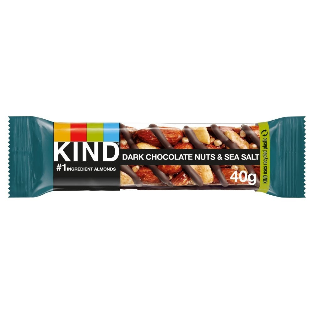 KIND Nut Bars 12 x 40g Multipack Dark Chocolate, Caramel, Cashew & Milk Chocolat