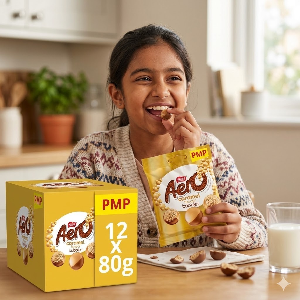 Aero Bubbles Chocolate Sharing Bag Multipack Bulk Buy Peppermint or Caramel 80g