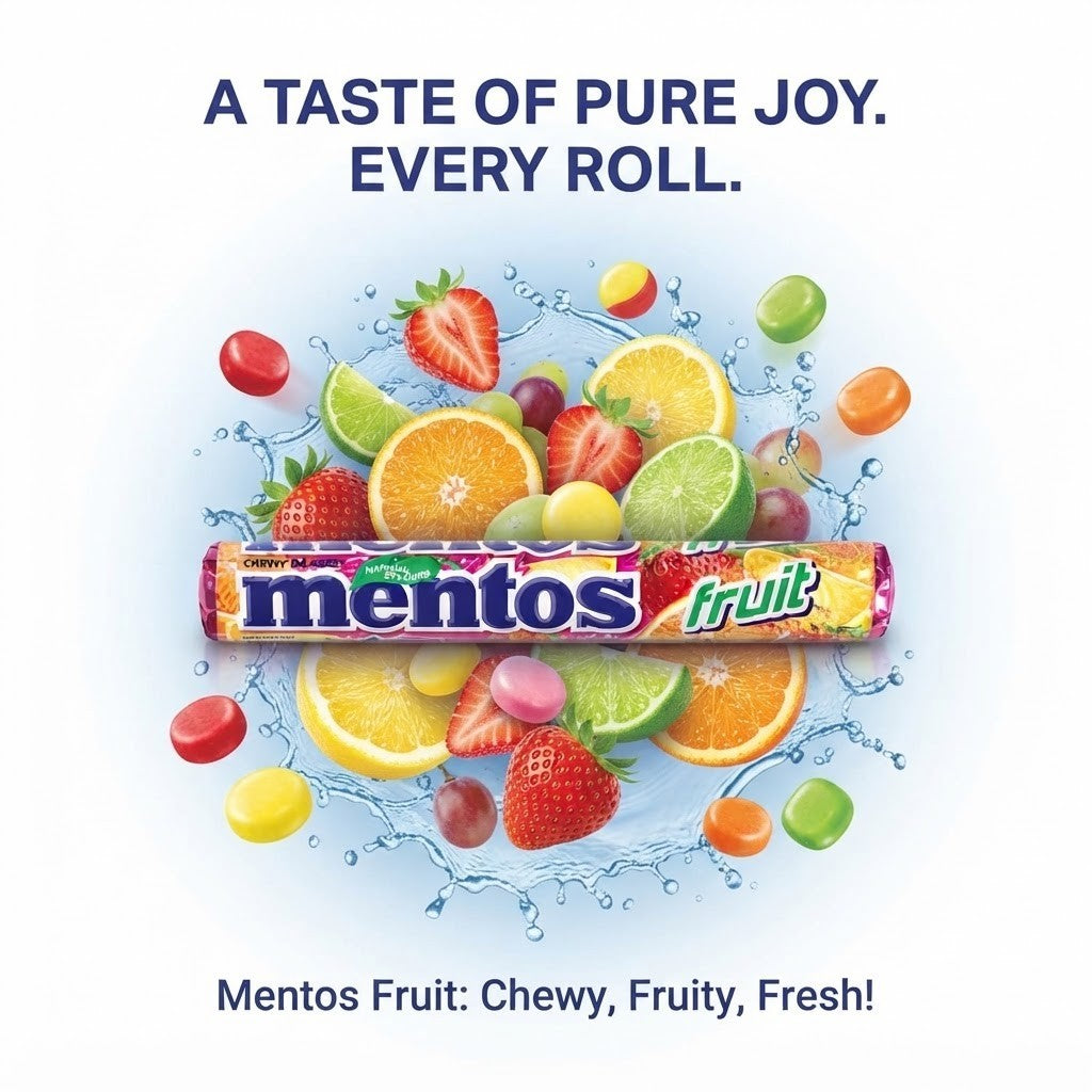 Mentos Fruit Chewy Dragees 38g | 40 or 320 Bulk Pack