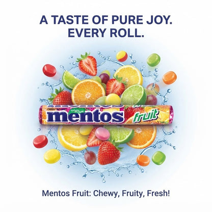 Mentos Fruit Chewy Dragees 38g | 40 or 320 Bulk Pack