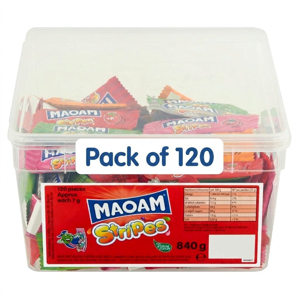 MAOAM Bloxx & Stripes Chewy Sweets | Fruit & Cola | 40 or 120 Pieces