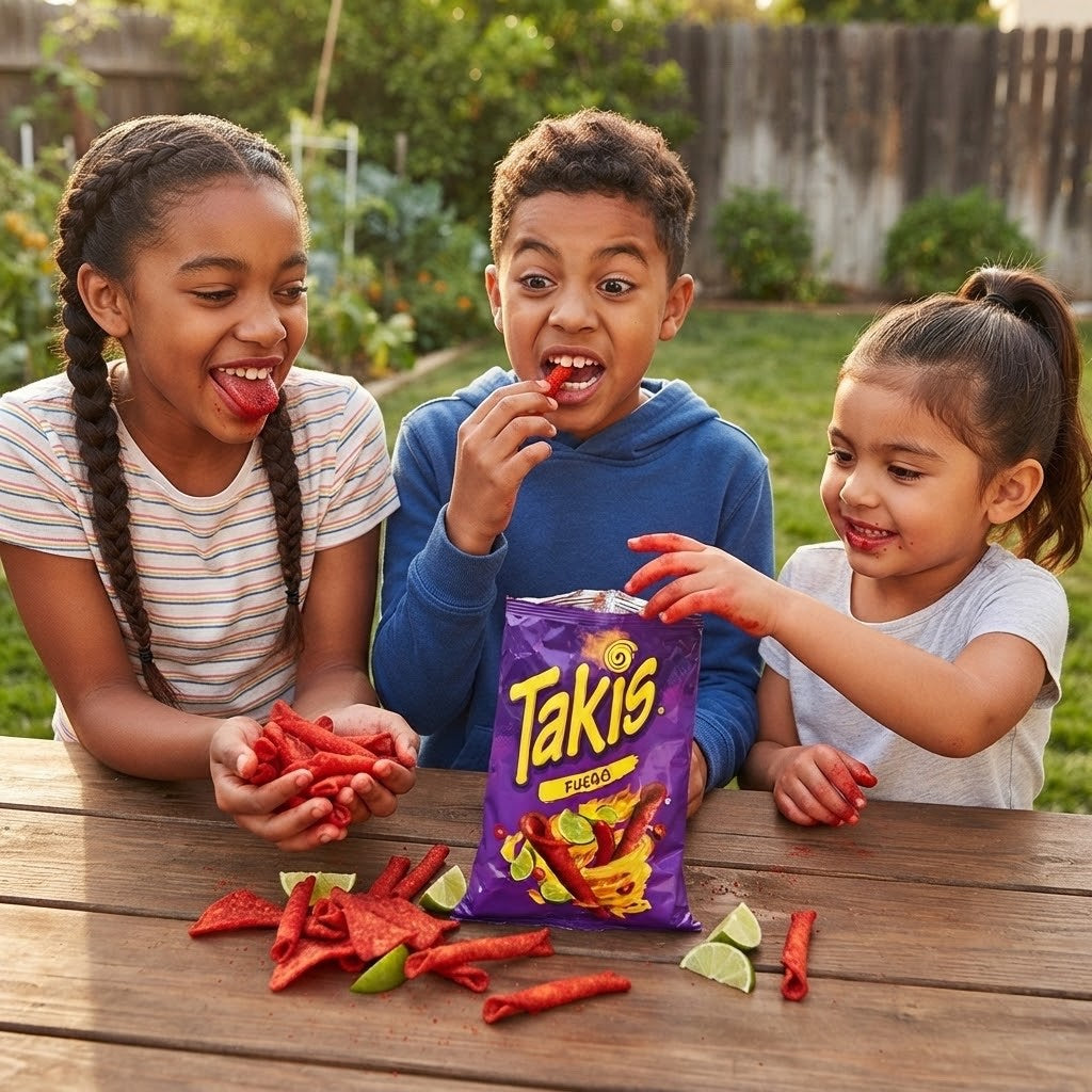 Takis Fuego Hot Chilli & Lime Rolled Tortilla Chips | 180g & 55g Bundle