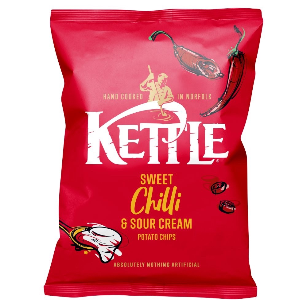 Kettle Sweet Chilli & Sour Cream Potato Chips 40g x 18 | Hand Cooked
