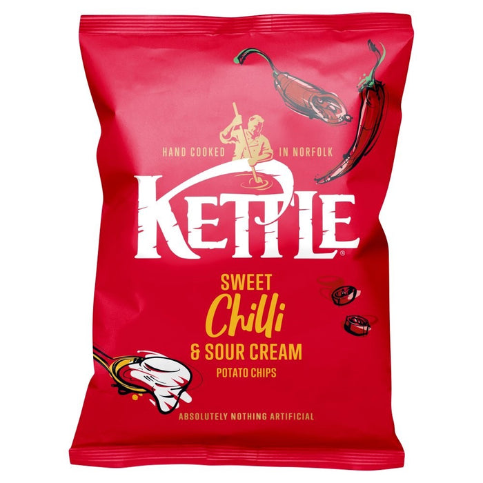 Kettle Sweet Chilli & Sour Cream Potato Chips 40g x 18 | Hand Cooked
