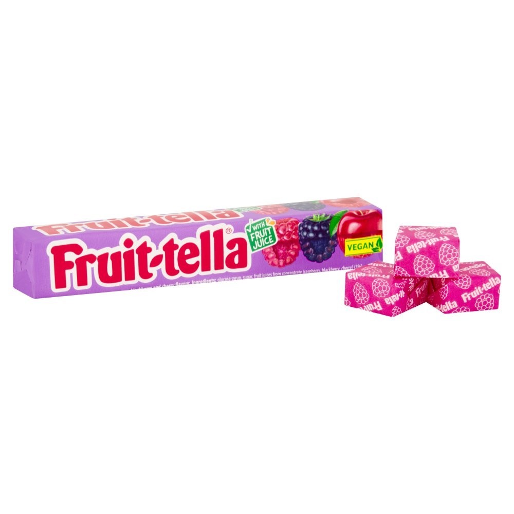 Pack of 40 or 320 Fruit-tella Chewy Toffees Candy Bulk Pack 41g Vegan Fruit