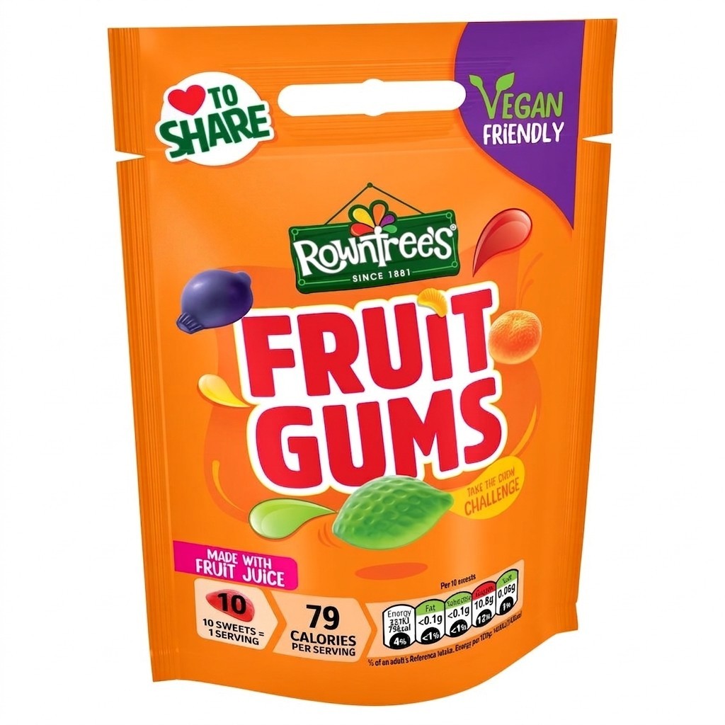 Rowntree's Fruit Gums & Jelly Sweets Variety Pack 120g x 50 | 5 Favourite Varieties