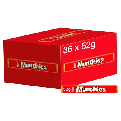 36x Nestle Munchies Milk Chocolate & Caramel Tube 52g Bulk Box Sharing Sweets