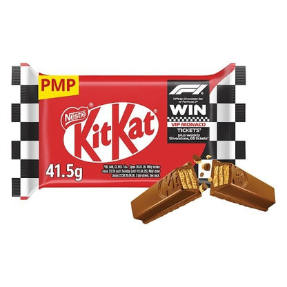 KitKat F1 Formula 1 Milk Chocolate Bar Chunky 40g & 4 Finger 41.5g Bulk Box x 24