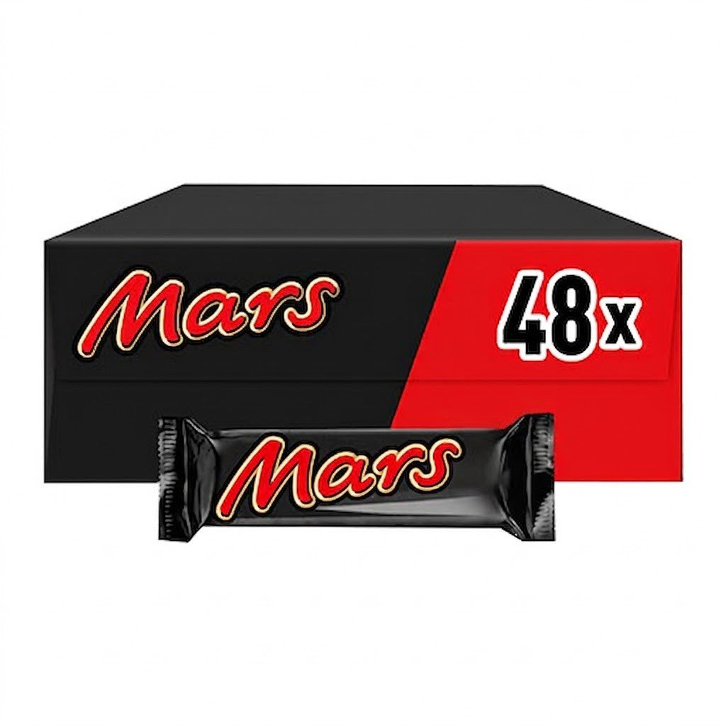 51g x 48 Mars Milk Chocolate Bar Bulk Box Caramel & Nougat Snack Treat
