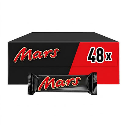 51g x 48 Mars Milk Chocolate Bar Bulk Box Caramel & Nougat Snack Treat