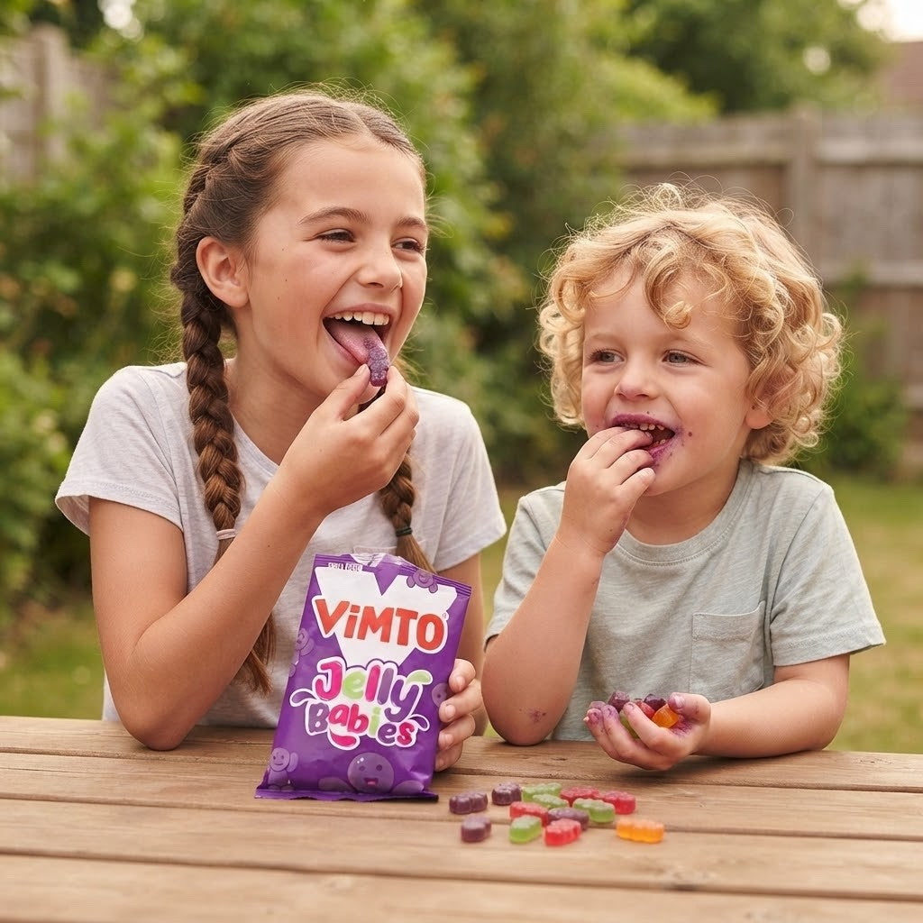 Vimto Jelly Babies 120g x 12 | Halal Real Fruit Juice | Bulk Pack