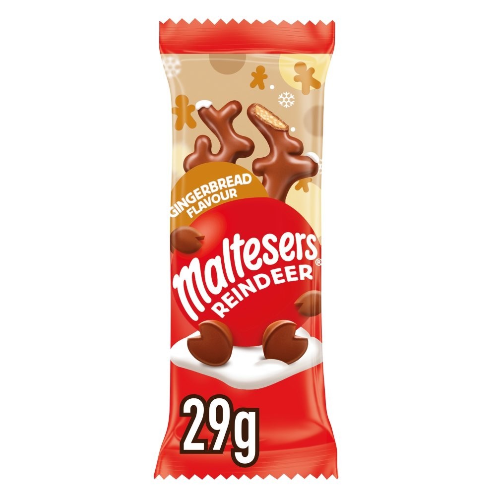 29g x 32 Maltesers Reindeer Gingerbread Chocolate Christmas Treat Bulk Box