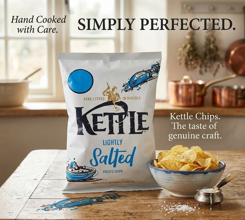 Kettle Chips 80g x 12 | Hand Cooked British Potato Crisps | 6 Flavours