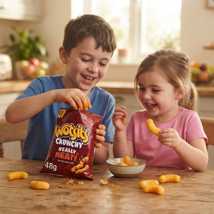 Walkers Wotsits Crunchy Really Meaty Snacks 48g x 15 | Corn Puffs Bulk Box
