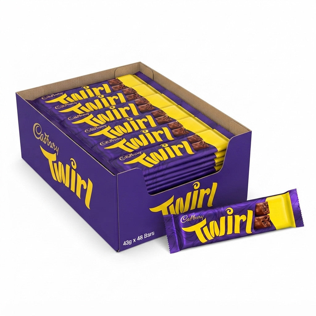 Cadbury Twirl Chocolate Bar Range Xtra Duo 54g 107.5g 43g Bulk Box Multipack
