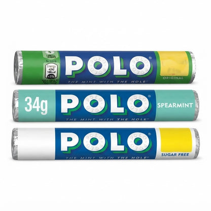 x 32 Nestle Polo Mint Tubes 34g Bulk Box - Original Spearmint Sugar Free Choice