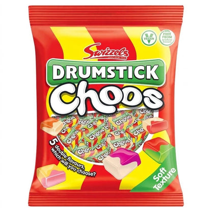 Swizzels Drumstick Choos 115g x 12 | Bite-Size Vegan Chewy Sweets
