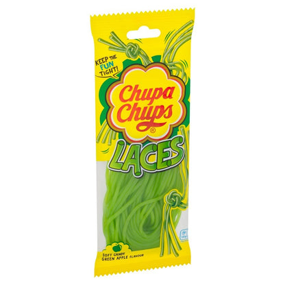 Chupa Chups Laces Soft Candy 90g x 18 | Green Apple & Strawberry