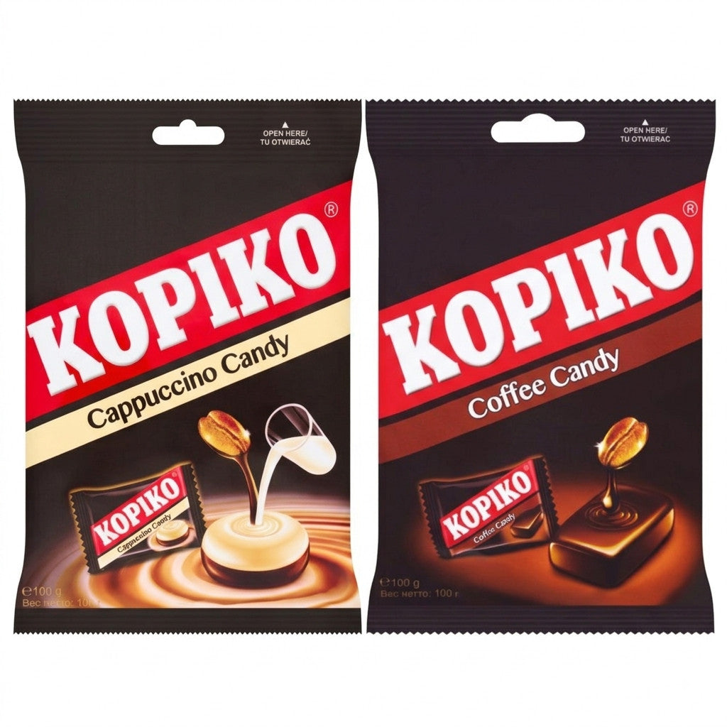 Kopiko Coffee & Cappuccino Candy 100g x 12 | Real Coffee Extract Sweets