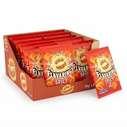 Hula Hoops Flavarisings Spicy Crisps 90g x 8 | Big & Bold Vegetarian Snacks