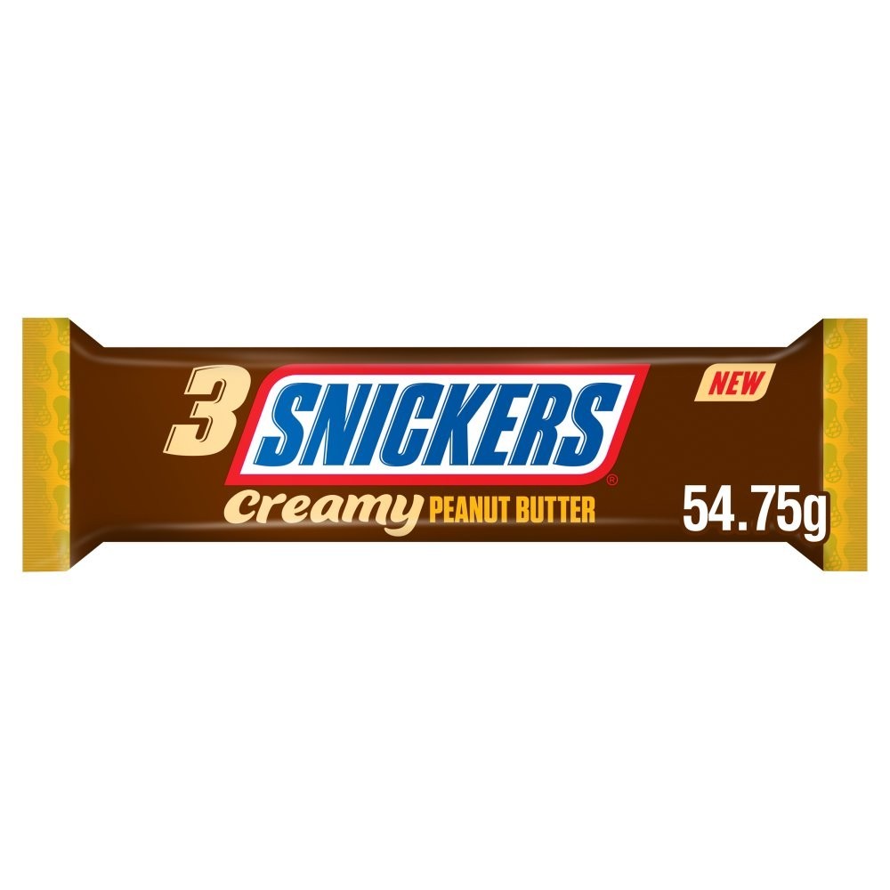 Snickers Creamy Peanut Butter Milk Chocolate Bar Box Choice of Size & Trio/Duo