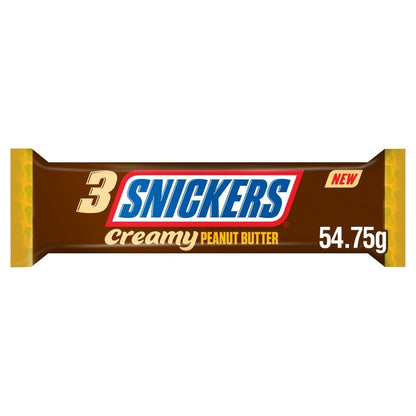 Snickers Creamy Peanut Butter Milk Chocolate Bar Box Choice of Size & Trio/Duo