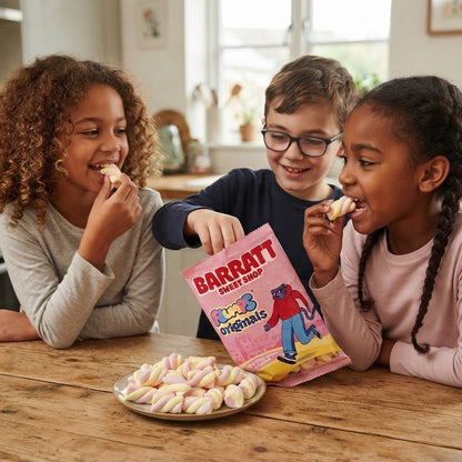 Barratt Flumps Originals Marshmallow Sweets 130g x 12 | Classic Soft & Fluffy