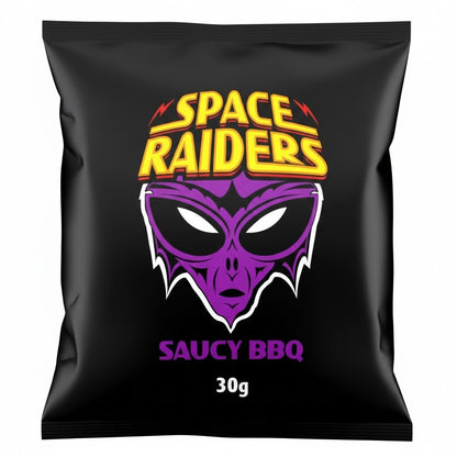 Space Raiders Crisps 30g x 36 | Beef, Pickled Onion or Saucy BBQ