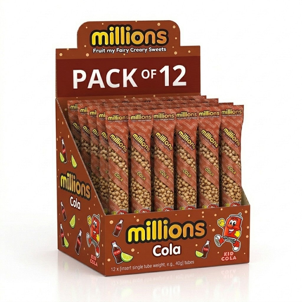 Millions Bubblegum Chewy Sweets 55g x 12 | Tiny Tasty Sweets