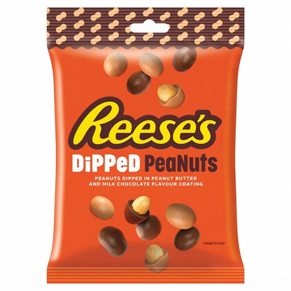 Reese's Dipped Peanuts 68g x 16 Bulk Box Milk Chocolate & Peanut Butter Snacks