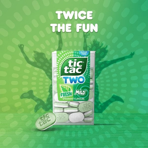38.5g x 16 Pack Tic Tac Two Sugar Free Mints Bulk Box - Choice of Flavours