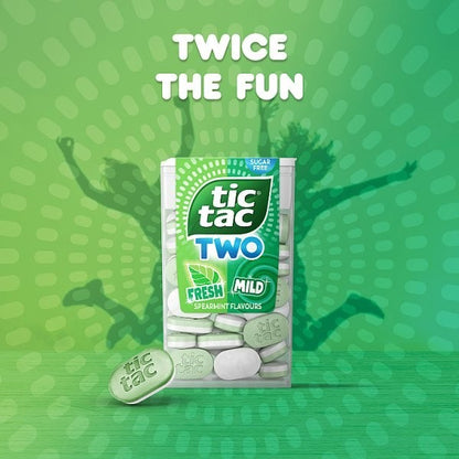 38.5g x 16 Pack Tic Tac Two Sugar Free Mints Bulk Box - Choice of Flavours