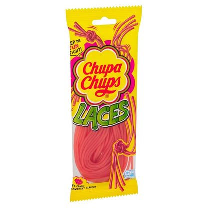 Chupa Chups Laces Soft Candy 90g x 18 | Green Apple & Strawberry