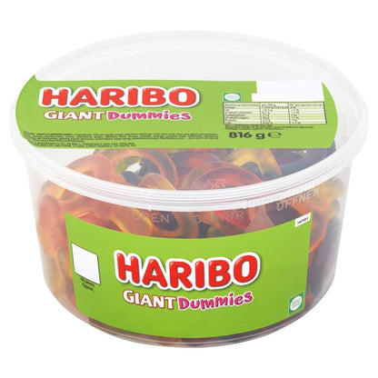 HARIBO Giant Dummies Jelly Sweets Tub 816g | Bulk Party Confectionery