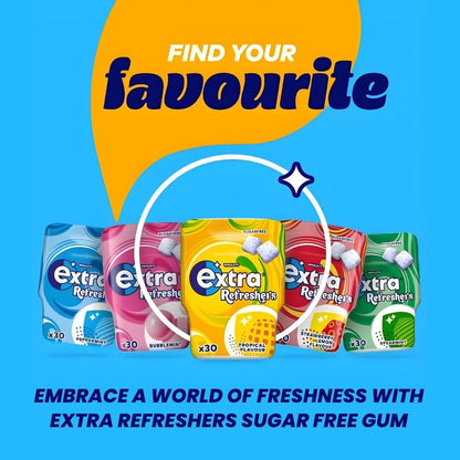 Extra Refreshers Sugar Free Chewing Gum 67g x 30 | Bubblemint or Watermelon Raspberry
