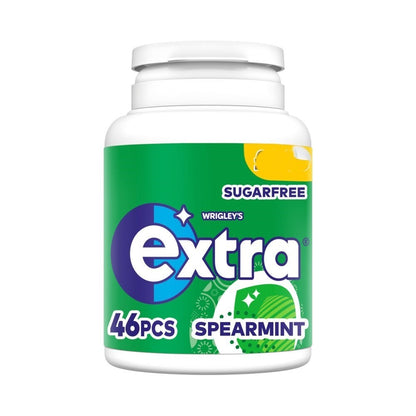 Wrigley's Extra Sugar Free Chewing Gum 46 Pieces | Bulk Bottle | Bubblemint, Spearmint & Peppermint