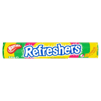 Barratt Refreshers Fizzy Fruit Rolls 34g | Retro Chewy Sweets Bulk Pack