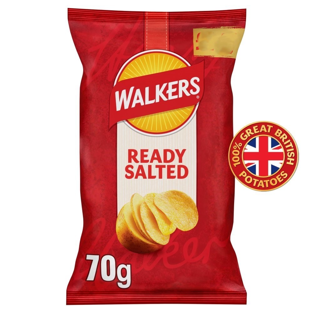 Walkers Sharing Crisps 70g x 18 | 6 Classic Flavours | Great British Potatoes
