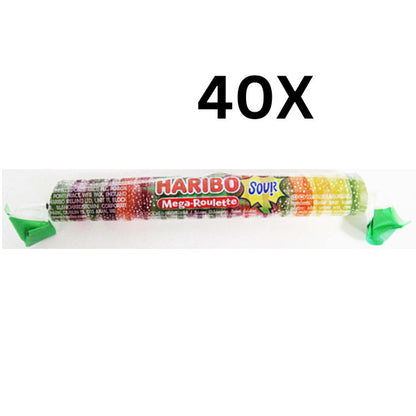 HARIBO Mega-Roulette Sour 45g x 40 | Sour Jelly Sweets