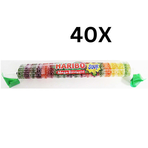 HARIBO Mega-Roulette Sour 45g x 40 | Sour Jelly Sweets