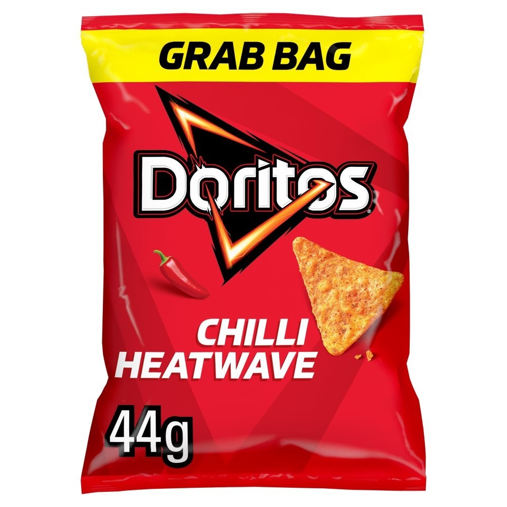 Doritos Crisps Grab Bags 44g x 32 | Tangy Cheese or Chilli Heatwave