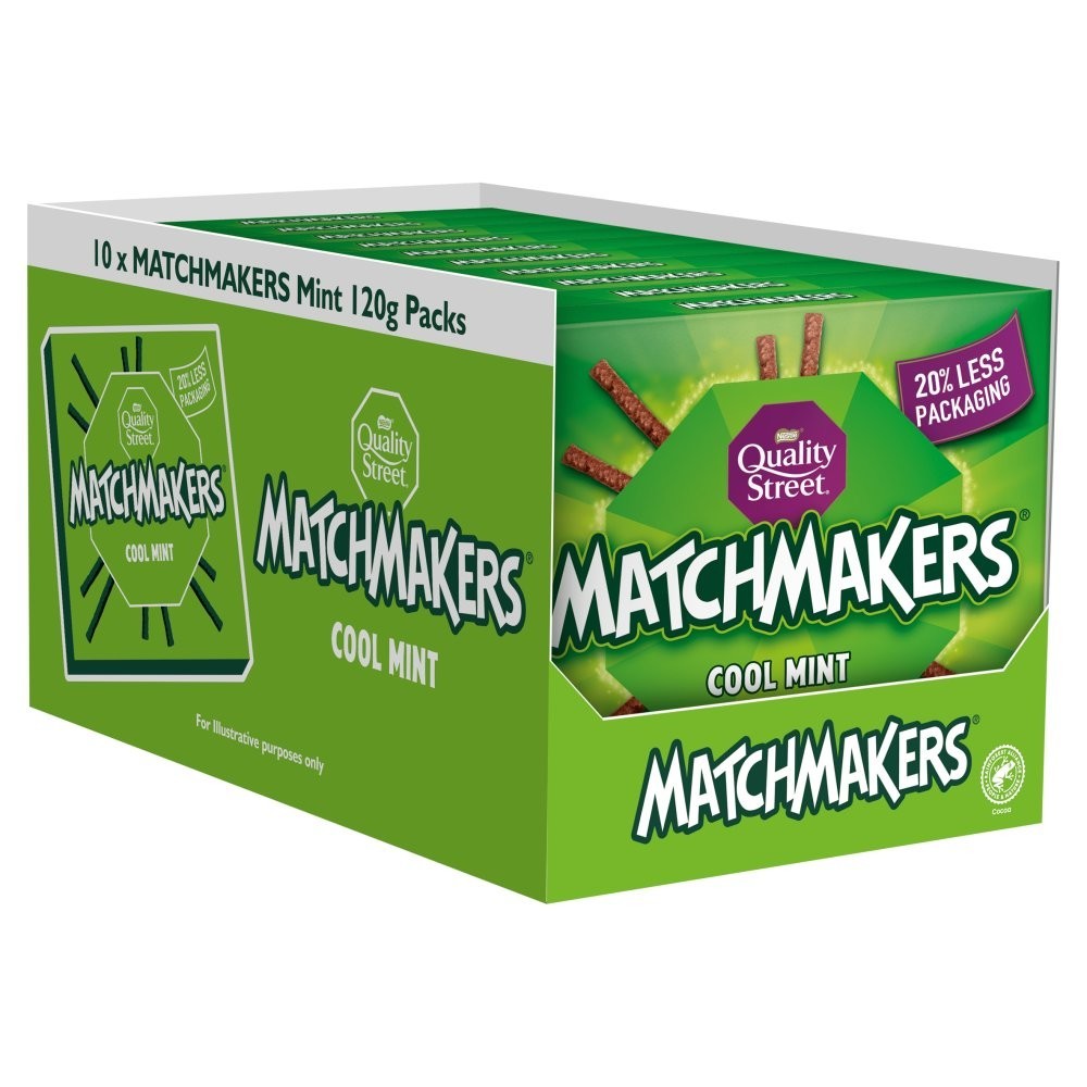 120g Quality Street Matchmakers Mint Orange Chocolate Sticks Box Bulk Multipack