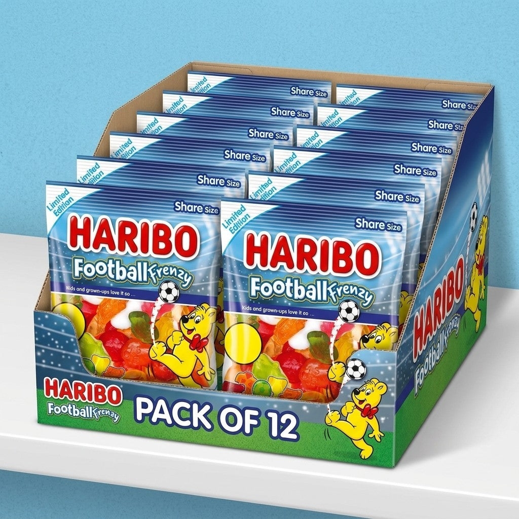 12 x 140g HARIBO Limited Edition Football Frenzy Sweets Pack