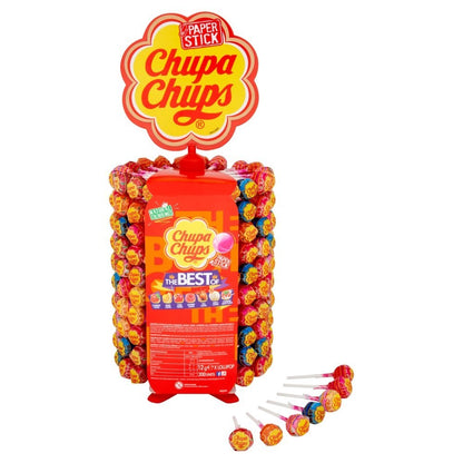 Chupa Chups The Best of Assorted Lollipops Bulk Box & Bag Multipack Display Stan