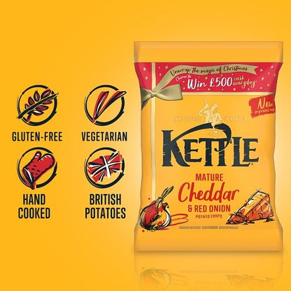Kettle Chips 80g x 12 | Hand Cooked British Potato Crisps | 6 Flavours