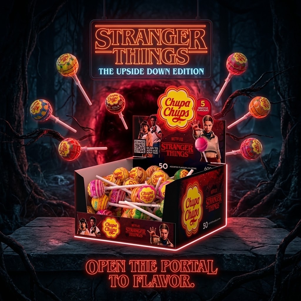 Chupa Chups Stranger Things Lollipops 10g x 50 | Assorted Flavours